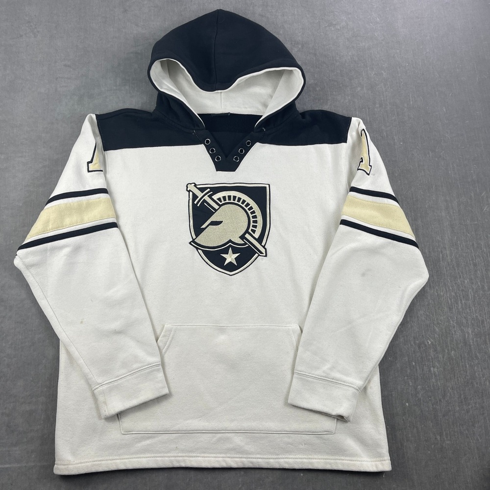 Army West Point Colosseum Mens XL Cream Black Knights Hoodie Embroidered Logo